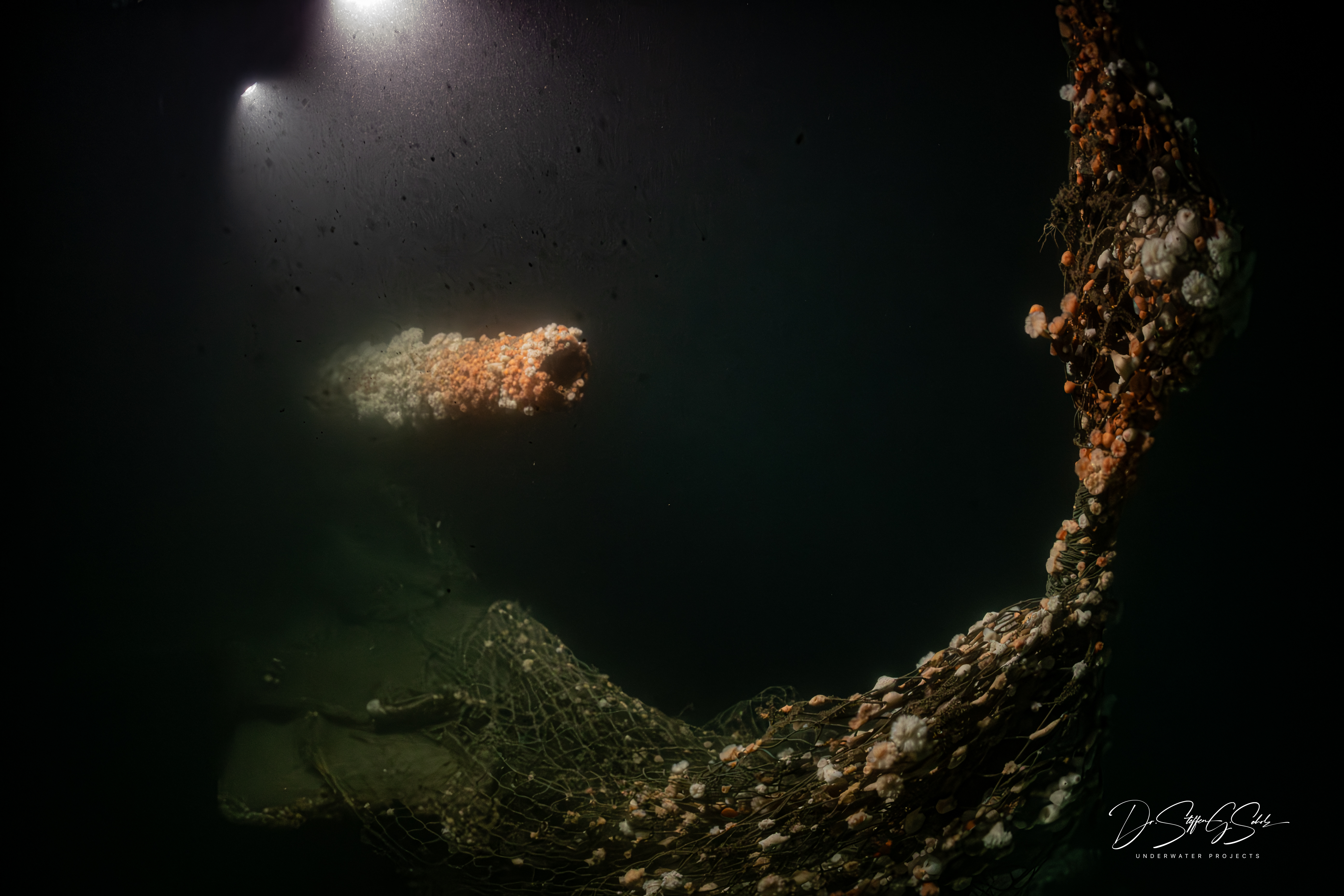 HMS Bayano wreck on the seabed